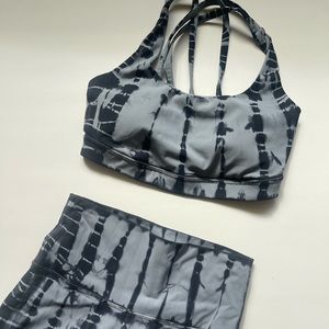 NWOT lululemon wunder under tie dye set. Size 4
